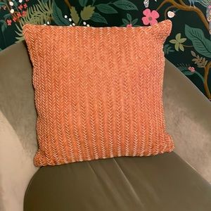 SOLD- Leather pillow cover and insert